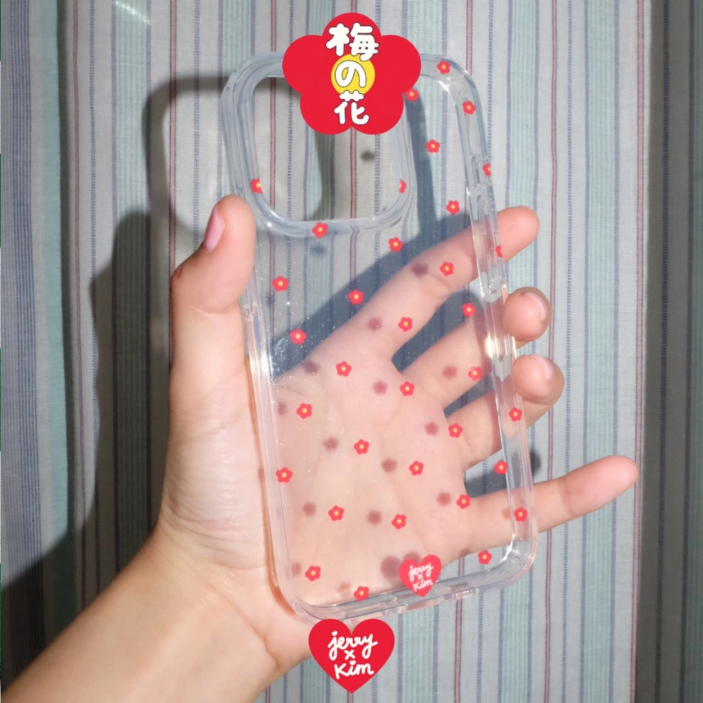 Tiny Ume clear glitter double layers case 🤳🏼🌼 Jerryxkimdotstick