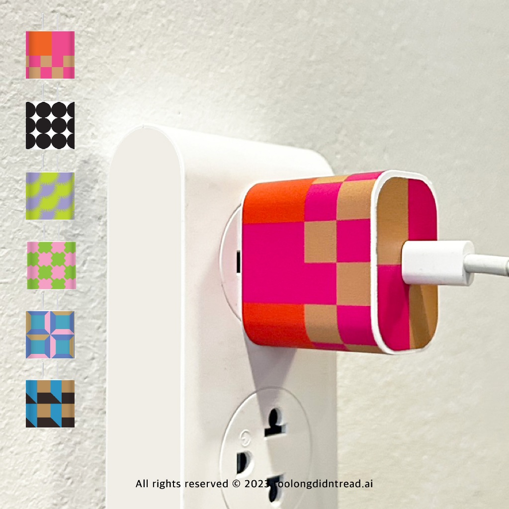 สติกเกอร์ติดหัวชาร์จ Pattern Mania : Type C Charger Sticker