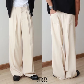 IBB STRAIGHT WIDE PLANTS กางเกงสแล็คขากระบอกใหญ่เนื้อผ้าพริ้ว