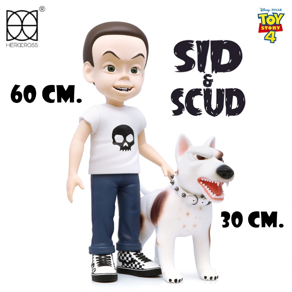 (มีของพร้อมส่งงานแท้) Figures Disney Hyper Vinyl Series #045 Sid and Scud Toy Story White Tee Versio