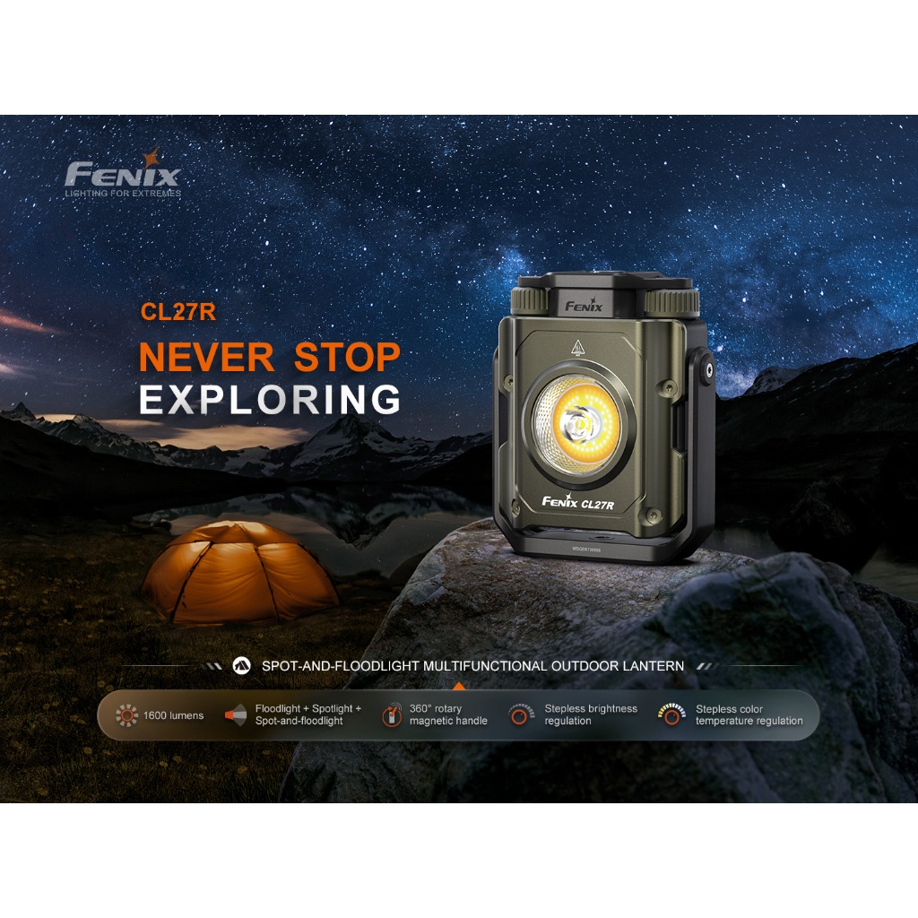 ไฟฉาย FENIX CL27R RECHARGEABLE LANTERN สินค้าตัวแทนในไทยประกัน 3 ปี