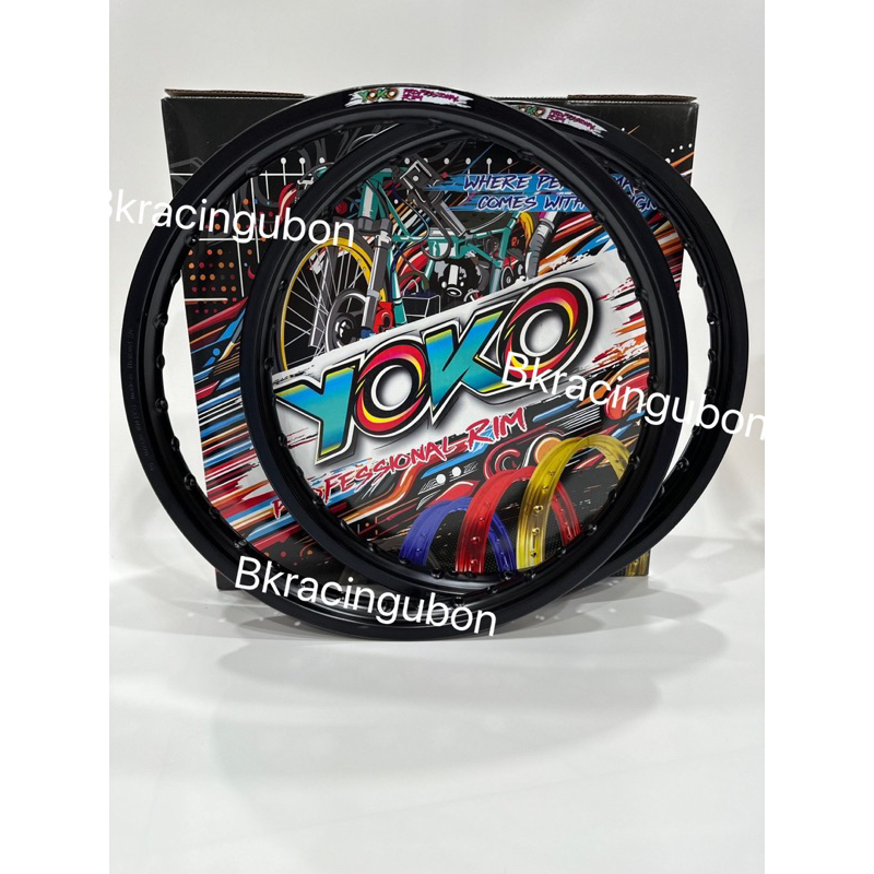วงล้อโยโกสีดำแท้100%yoko professional rimโลโก้ใหม่ขอบ17ราคาต่อ2วง