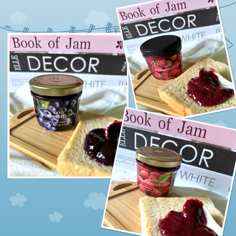 แยมผลไม้คีโต Keto Jam ,Keto fruits spread ไร้น้ำตาลทราย ไม่ใส่เจลาติน