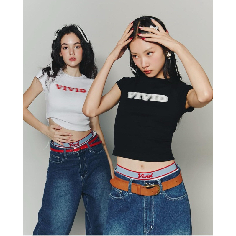 [พร้อมส่ง] New in pack!✨ Vividvibe.co - Vivid baby tee เสื้อยืดครอป