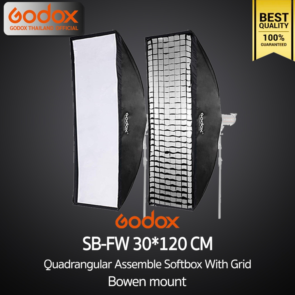 Godox Softbox SB-FW 30*120 cm. Quad Assemble Softbox With Grid ( Bowen Mount )