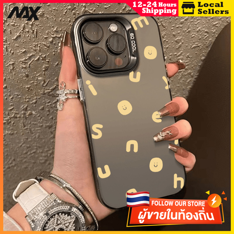 สีดำหรูหราซิลิโคนแข็งกรณีโทรศัพท์ ตัวอักษรยุ่ง for IPhone 13 12 7Plus 14 15 11 Pro MAX 8 6 7 6S Plus X XR XS