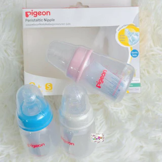 Pigeon ขวดนม RPP 2oz พร้อมจุกมินิ ไซส์ S แพ็ค3คละสี (1แพ็ค)