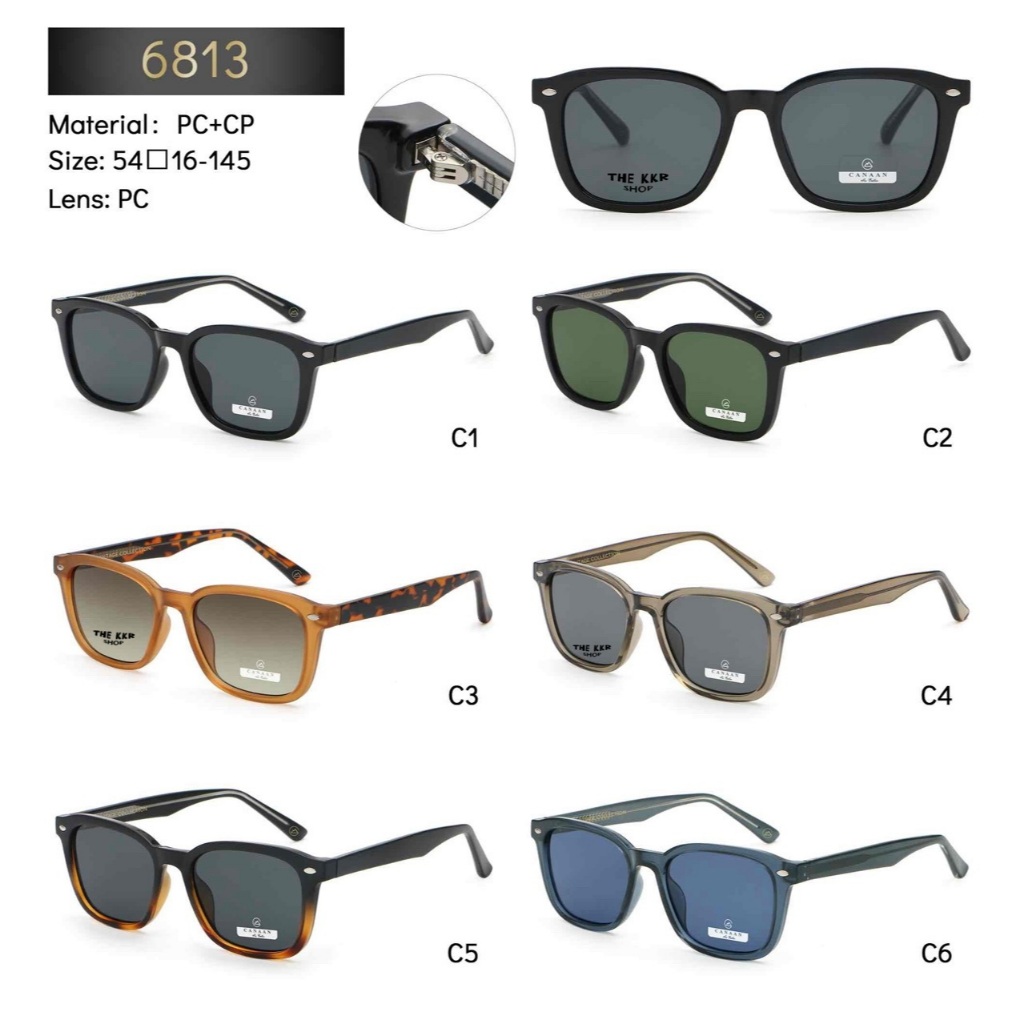 CANAAN แว่นกันแดดเรโทร Style vintag ป้องกันแสงแดด S6813 ใส่ได้ทุกเพศ ทุกโอกาส วัสดึแข็งแรงใช้งานยาวๆ