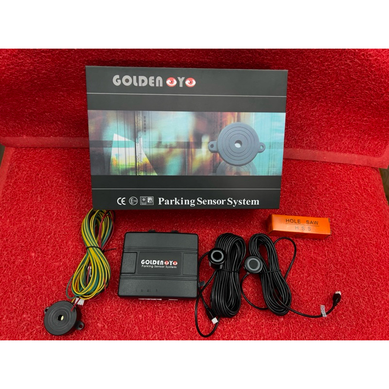 Parking Sensor เซ็นเซอร์ ถอยหลังรถยนต์ 2 จุด มีเสียงเตือนระยะ(สีดำ)