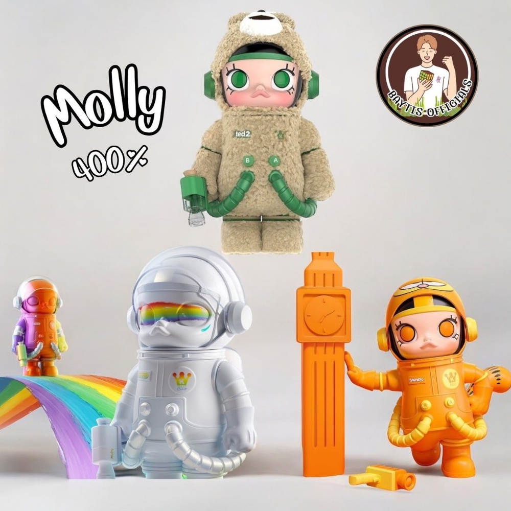 (พร้อมส่ง) Molly 400%  Ted2,Garfield, Rainbow แรร์ไอเทม Popmart ของแท้ 1000%