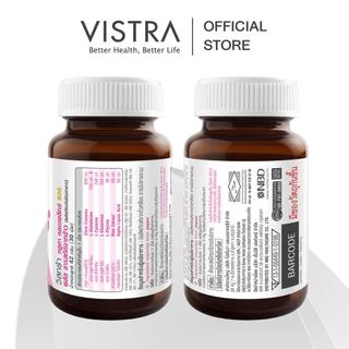 [แพ็คคู่ 2 ขวด] VISTRA Gluta Complex 800 Rice Extract - วิสทร้า กลูตา คอมเพล็กซ์ 800 พลัส สารสกัดจากข้าว (30Tablets)