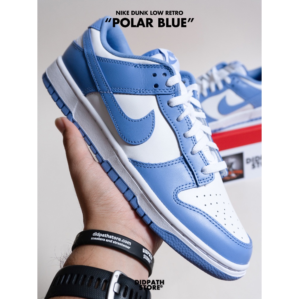 (พร้อมส่ง) ของแท้ 100% ✅ รองเท้าไนกี้ชาย Nike Dunk Low Retro White Polar Blue (DV0833 400)