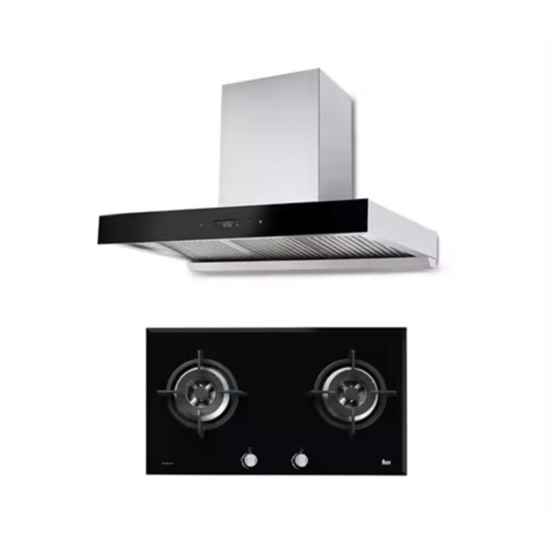 เตาแก๊ส TEKA ฐานกระจก 2 หัวเตา รุ่น GT LUX 78 2G AI AL 2TR แถม เครื่องดูดควัน รุ่น DHW 90 TO