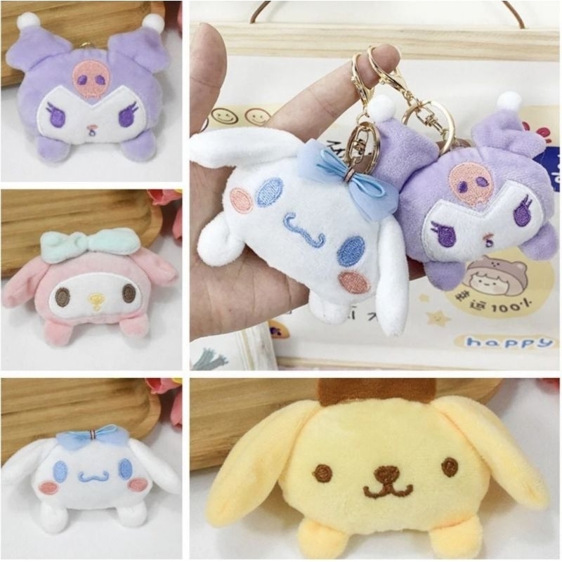 พวงกุญแจตุ๊กตา ลายการ์ตูน ตัวใหญ่ ห้อยกระเป๋า
