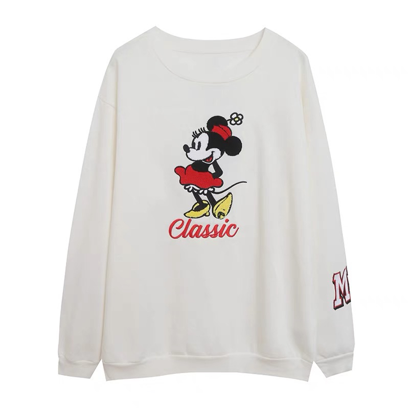 MICKEY MOUSE SWEATSHIRT เสื้อมิคกี้ สเวตเตอร์ MickeyMouse& minnie Mouse งาน แบรนด์ DISNEY แท้ % (TS261)