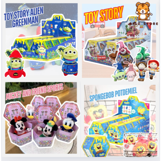 สินค้าพร้อมส่ง กล่องสุ่ม Toy Story Alien Greenman , Toy Story ,Mickey And Friend Sports กล่อง ชมพู ,