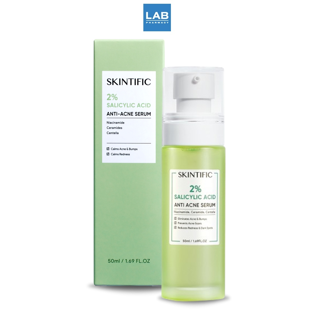 SKINTIFIC 2% Salicylic Acid Anti Acne Serum 50 ml. - เซรั่มบำรุงผิวหน้า ช่วยปลอบประโลม และ ดูแลปัญหาสิว