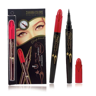 Sivanna อายไลเนอร์ สีดํา กันน้ำ ติดทนนาน เขียนง่าย เส้นเล็ก