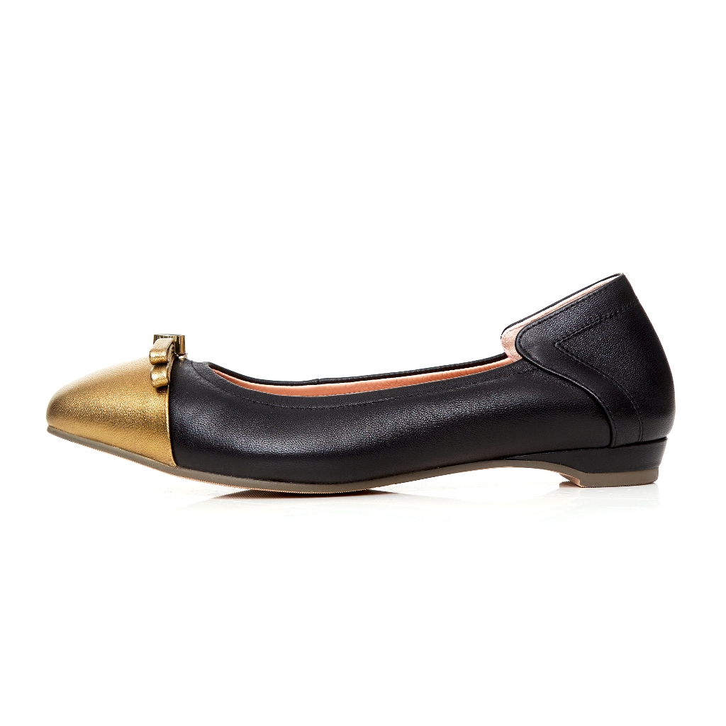 O&B รองเท้าหนังแกะ รุ่น AUDREY HER IN BLACK WOOD-11244CS08368F_C4BKSB