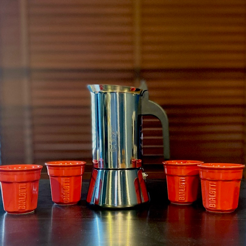 Bialetti Moka Pot Venus ชุดหม้อต้มกาแฟพร้อมแก้วเซรามิก