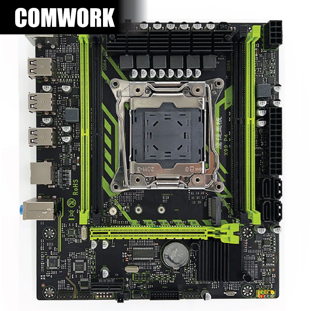 เมนบอร์ด ATERMITER X99 P4 P3 MICRO ATX LGA 2011-3 WORKSTATION SERVER MAINBOARD MOTHERBOARD CPU XEON