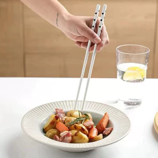 🥢🥢ตะเกียบเซรามิก รุ่นใหม่ ปลอดเชื้อรา สีขาวมินิมอล (1Set / 5คู่)