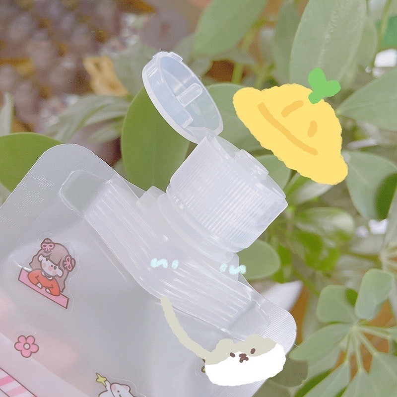 มาใหม่ ซองแบ่งครีม ซองแบ่งของเหลว แบบพกพา มีฝาปิด กันรั่วซึม พร้อมส่ง G2714