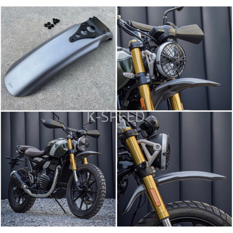 บังโคลนหน้าแต่ง Diabolus ทรงสูง งานABS for Triumph Scrambler 400X SX05