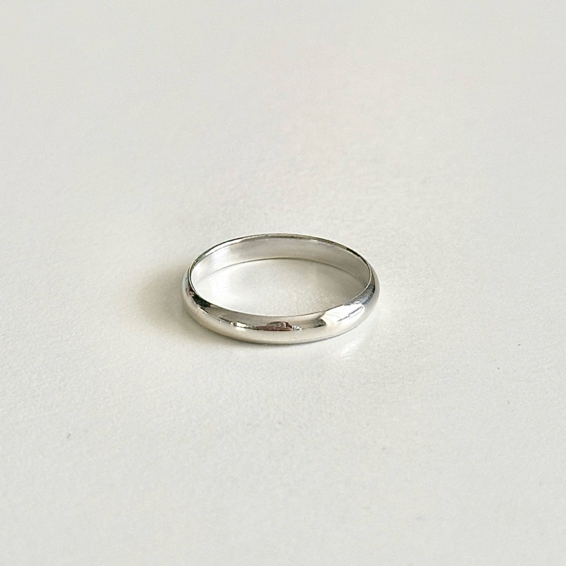 ( โค้ด DMEBK ลด 120.-) Winterwinter Jewelry Silver925 : เครื่องประดับเงินแท้ แหวนเงินแท้ แหวนเกาหลี แหวนเรียบทรงกลมหนา