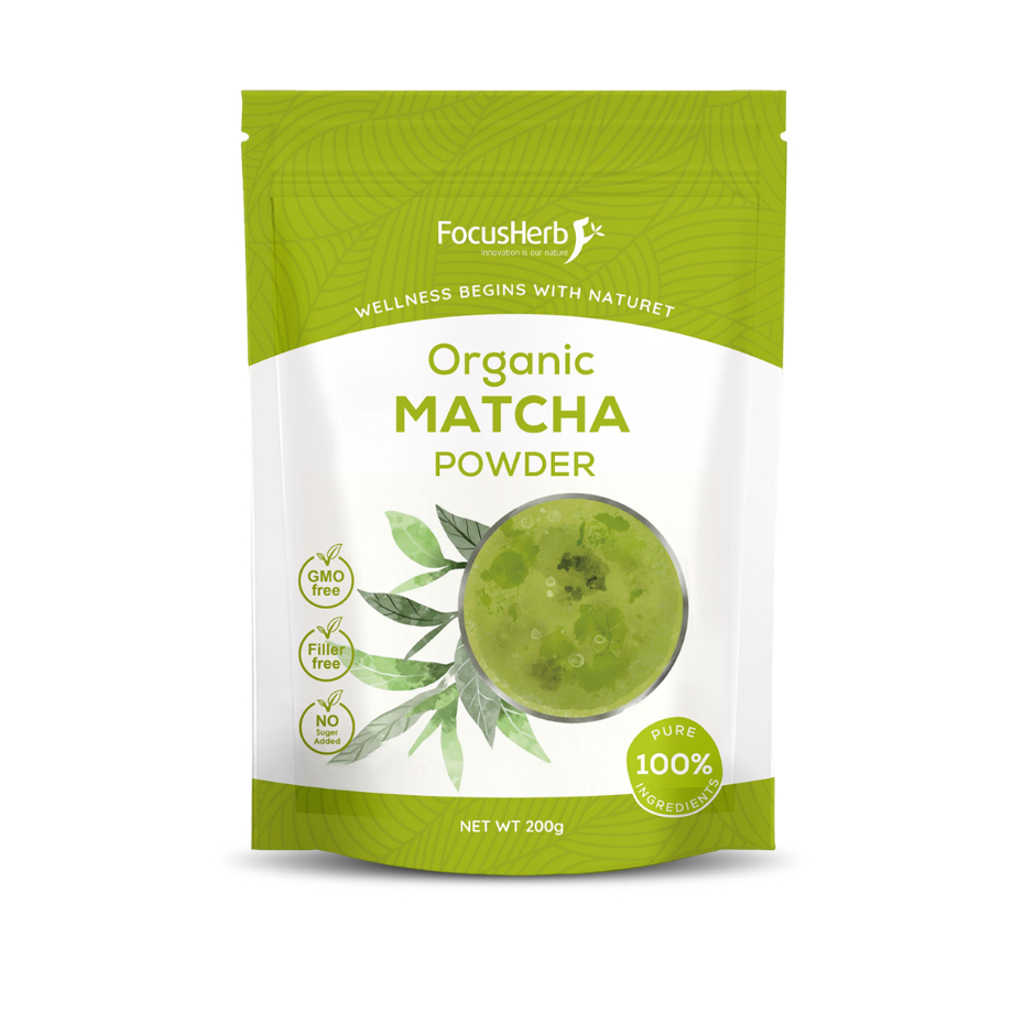 ผงมัทฉะออร์แกนิก 200g （Organic Matcha Powder）วัตถุดิบ 100%