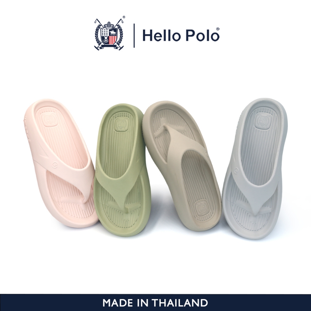 Hello Polo ผู้หญิง กันลื่น รองเท้าแตะคีบ, แฟชั่นฤดูร้อน รองเท้าอุ้งเท้าแมว เบาสบาย พื้นนุ่มมาก เพิ่มความสูง ลำลอง HP8038