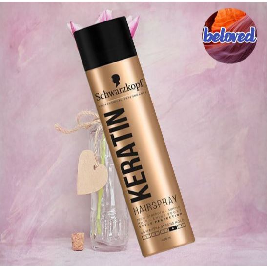 Schwarzkopf Karatin Hair Spray 400 ml สเปร์ยฝุ่นสูตรเคราติน อยู่ทรงระดับ 4 อยู่ทรงนาน 48 ชม
