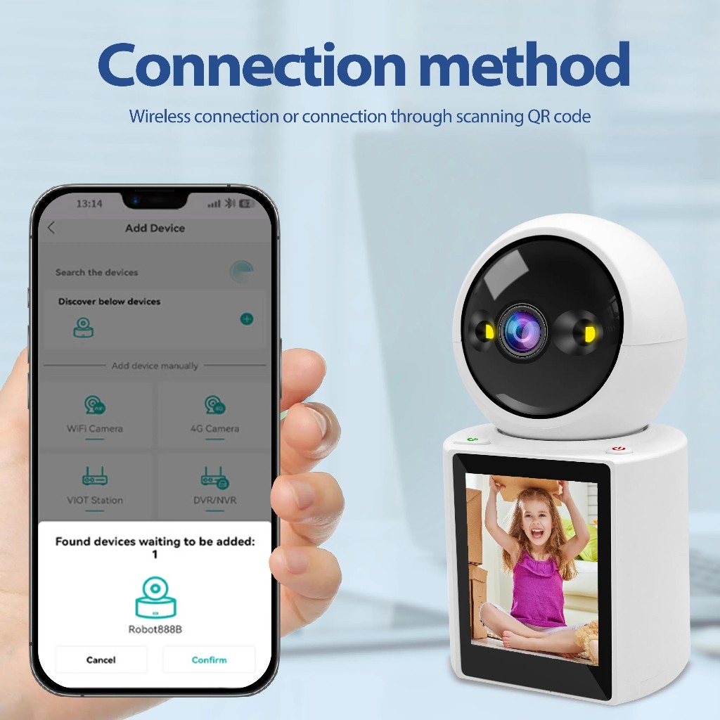 [ ร้านไทย ได้ของเร็ว ] iCSEE กล้องวงจรปิดในบ้าน โทรออกได้ DP06 มีจอแสดงภาพ Video Calling Smart Camera