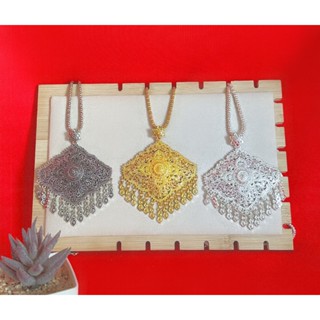 เซ็ตเครื่องประดับ สีรมดำ/เงิน/ทอง ต่างหูเจาะ/หนีบ สินค้าพร้อ…