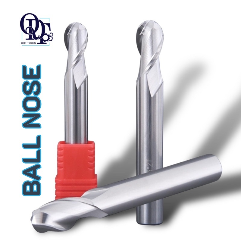 Q Endmills Ball Nose เอ็นมิล หัวบอล 2F >> R4-R10