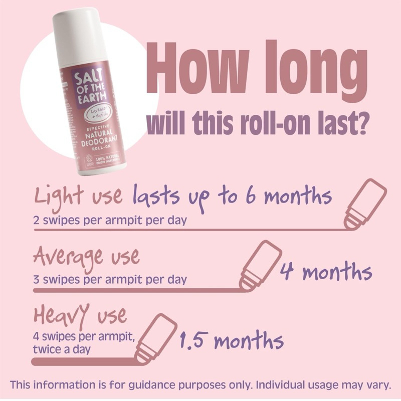 โรลออนระงับกลิ่นกาย Salt Of The Earth กลิ่น ลาเวนเดอร์/วนิลา ของแท้จากอังกฤษ🇬🇧 - รูปที่ 3