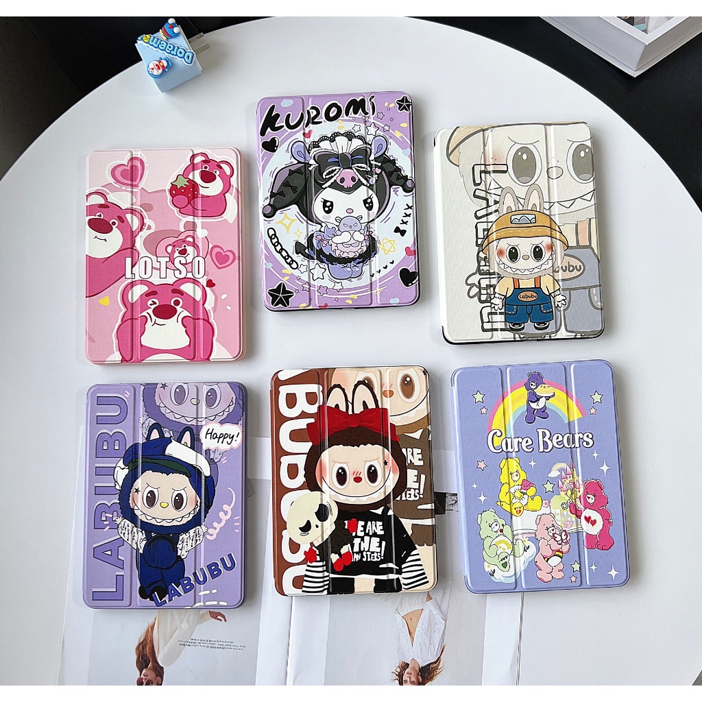 เคสไอแพด ลายการ์ตูน ฝาผับ ตั้งได้ ใส่ปากาได้ สินค้าพร้อมส่งจากไทย สำหรับรุ่น ไอแพด mini 1 2 3 4 5 Air1/2 Pro9.7 10.2 ge