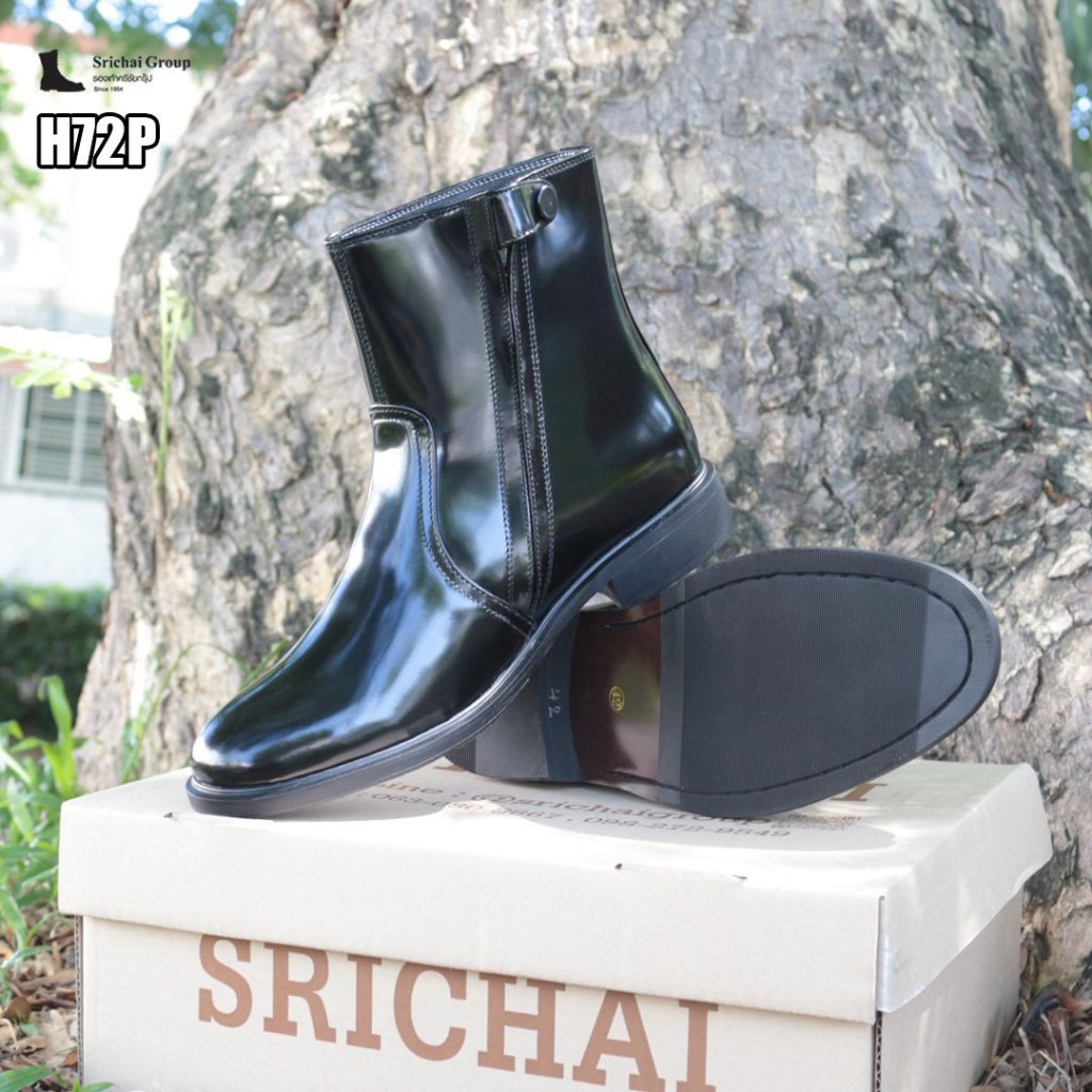 🔥NEW🔥 ฮาฟรุ่นใหม่ รุ่น H72P  หนังขัดเกรดพรีเมี่ยม พื้นยางพรีเมี่ยม by Srichaigroup