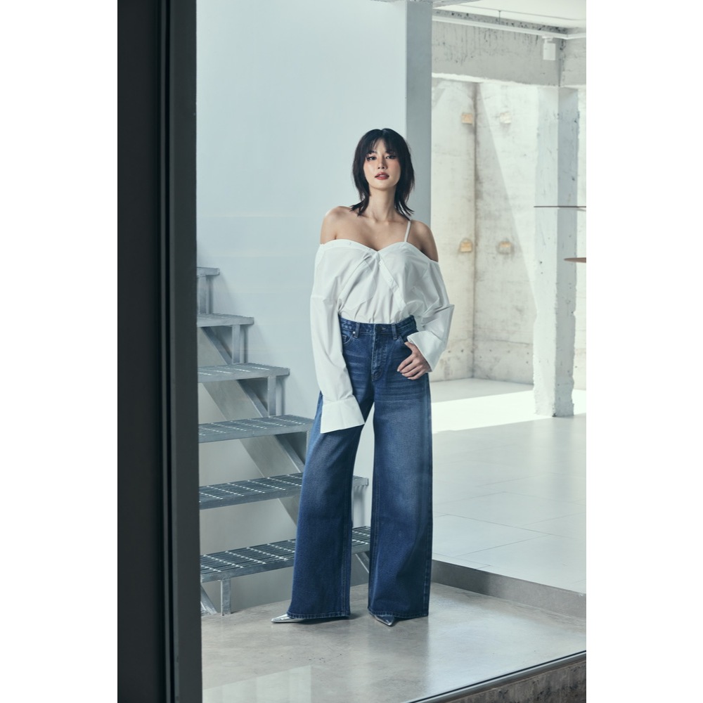 T3161 | Wide Leg Jeans | Lapis Blue