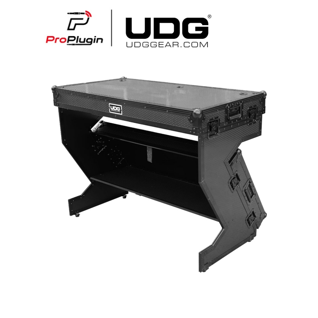 UDG | Flight Case Z-Style DJ Table Black Plus (U91072BL) โต๊ะวางเครื่องเล่นดีเจ แบบพกพา (ProPlugin))