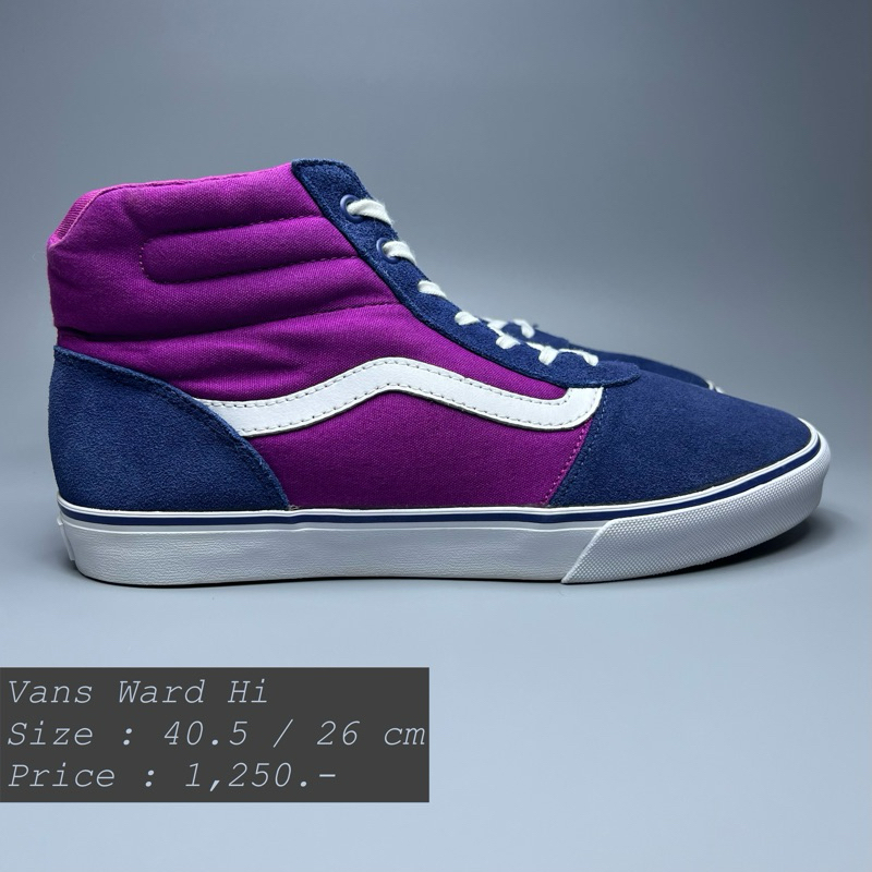 V a ns Ward Hi 𝗦𝗶𝘇𝗲 : 40.5 / 26 cm รองเท้ามือสองของแท้