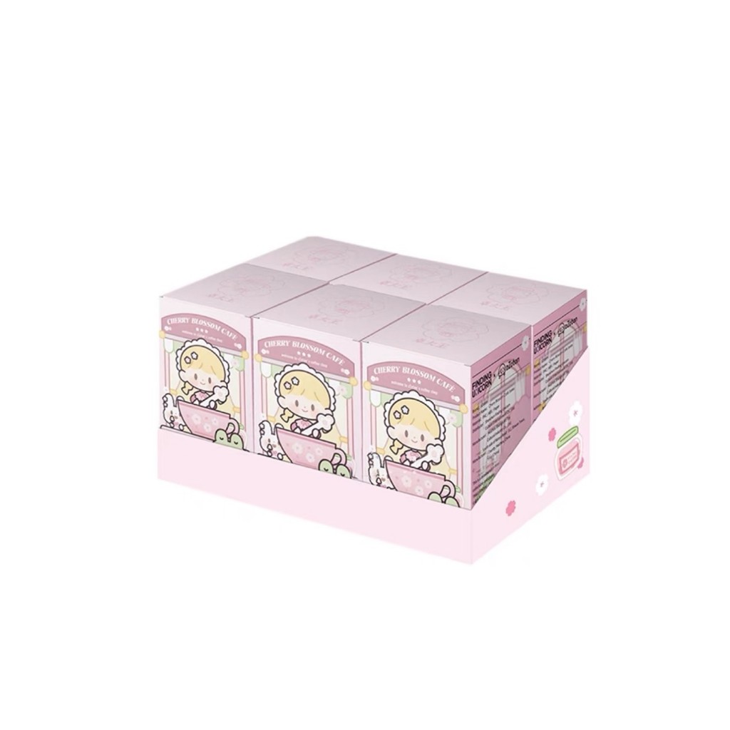 Zzoton Molinta Cherry Blossom Cafe กล่องสุ่ม Finding Unicorn โมเดลวางร้านคาเฟ่ ยกบ๊อกซ์