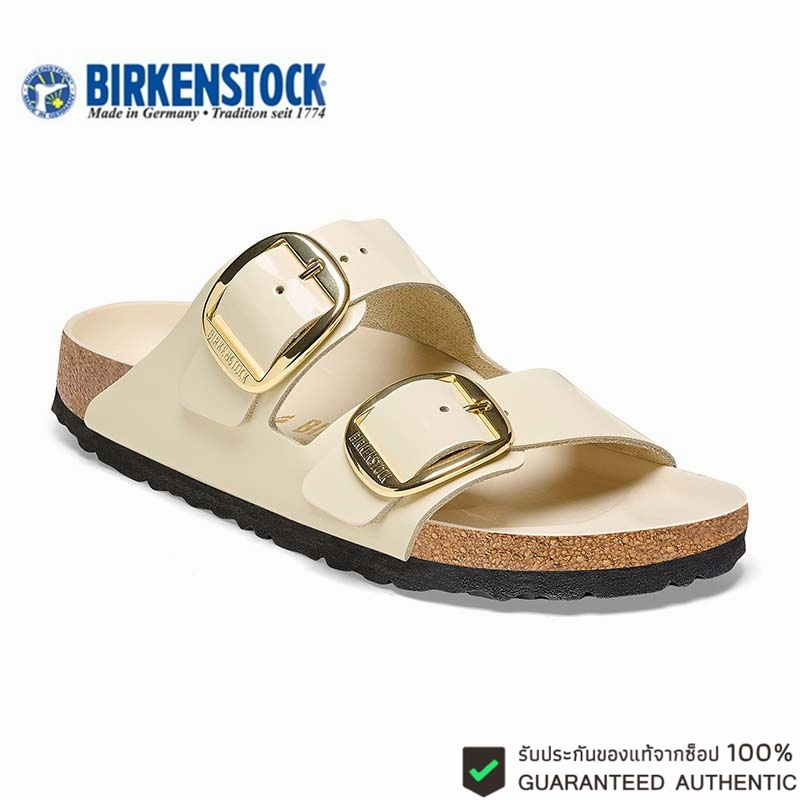 BIRKENSTOCK Arizona Big Buckle cream-coloured รองเท้าแตะ Unisex สีเบจ（ของแท้ 100 %）