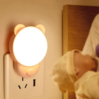 🔥Specialthing ไฟติดหัวนอน โคมไฟ LED โคมไฟหัวนอน ไฟให้นมลูก แบบเสียบปลั๊ก ประหยัดพลังงาน มี 2แสงในตัว สีขาวและสีเหลือง