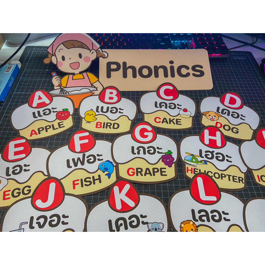สื่อแต่งห้องเรียน Phonics Cake