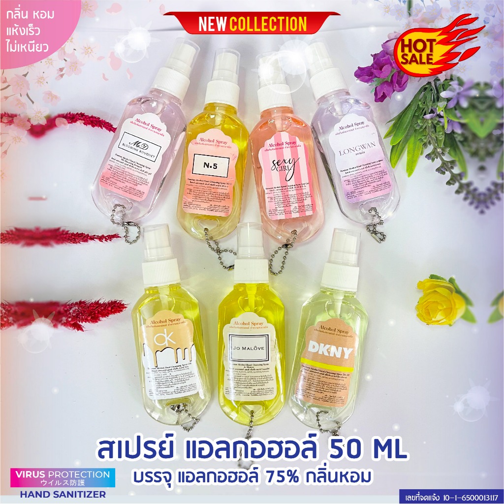 12.12 สเปรย์แอลกอฮอล์ กลิ่นหอม พกพาง่าย ห้องกระเป๋าได้ ทรงขวดแบน ปริมาณ 50ml แอลกอฮอล์ 75% พร้อมส่ง ส่งด่วน ของชำร่วย