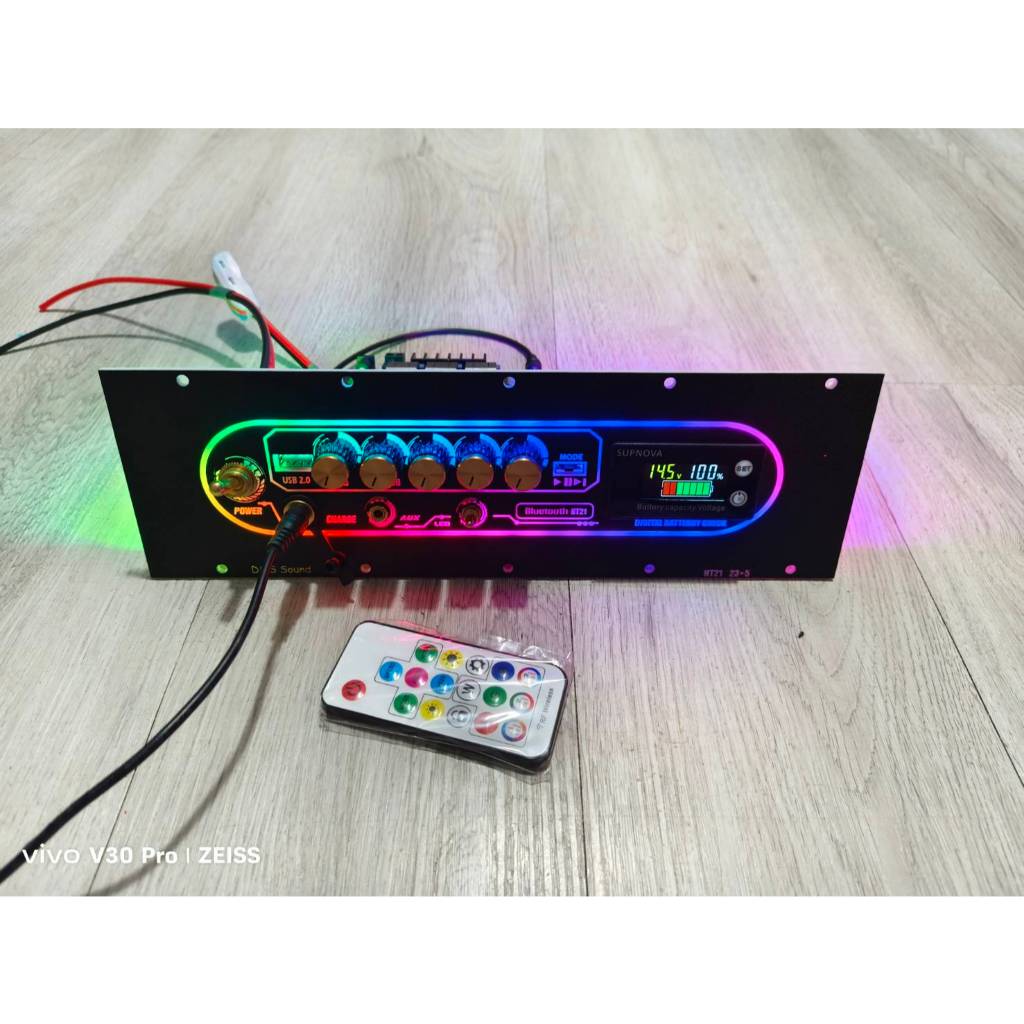 ชุดเพลท HT21 3G ตัวใหม่ พร้อมแอมป์พร้อมใช้งาน วัดแบตดิจิตอล ลาย ใหม่ มีไฟled