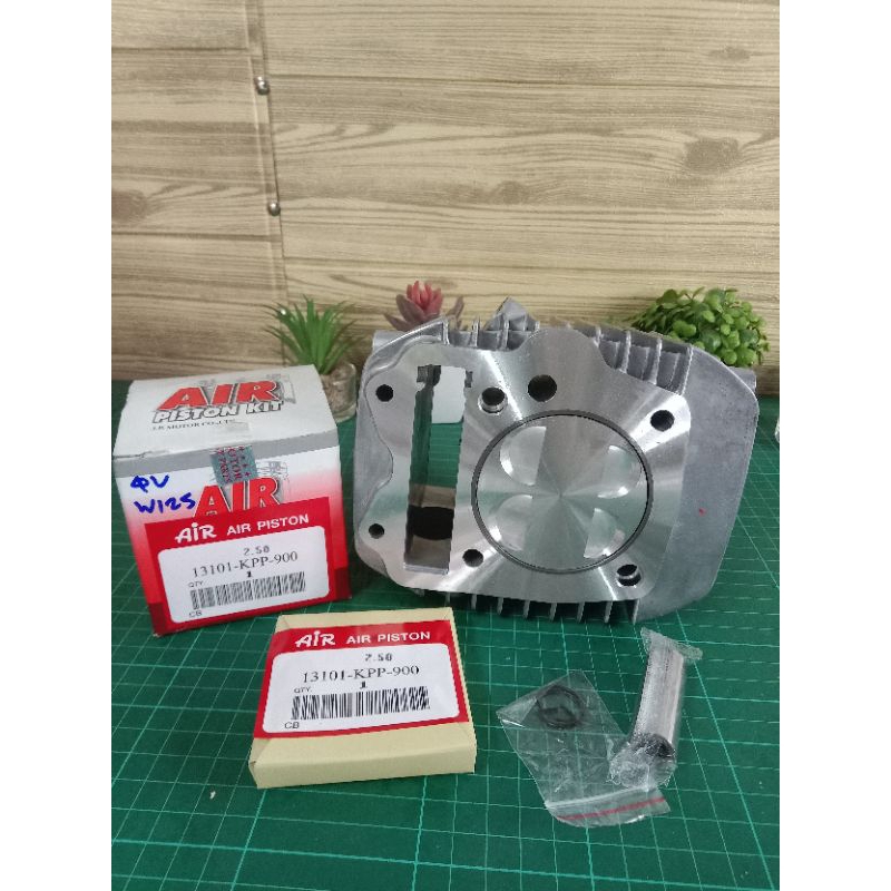 เสื้อสูบ w125บังลม 66มิล สลัก15 ลูกCBR พร้อมหลบวาล์ว4วาล์วใส่ชัก3ชัก5