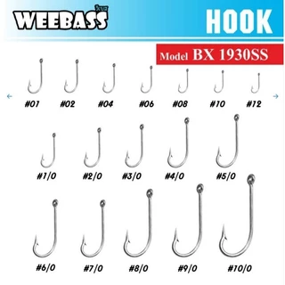เบ็ดสเตนเลสก้านยาว Weebass รุ่น 1930Ss
