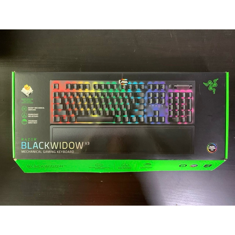 Razer black widow v3 [yellow switch] mechanical gaming keyboard มือสอง